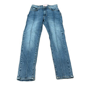 Revice Jeans Womens Blue Star Back Patch Cropped Skinny Jeans Size 27